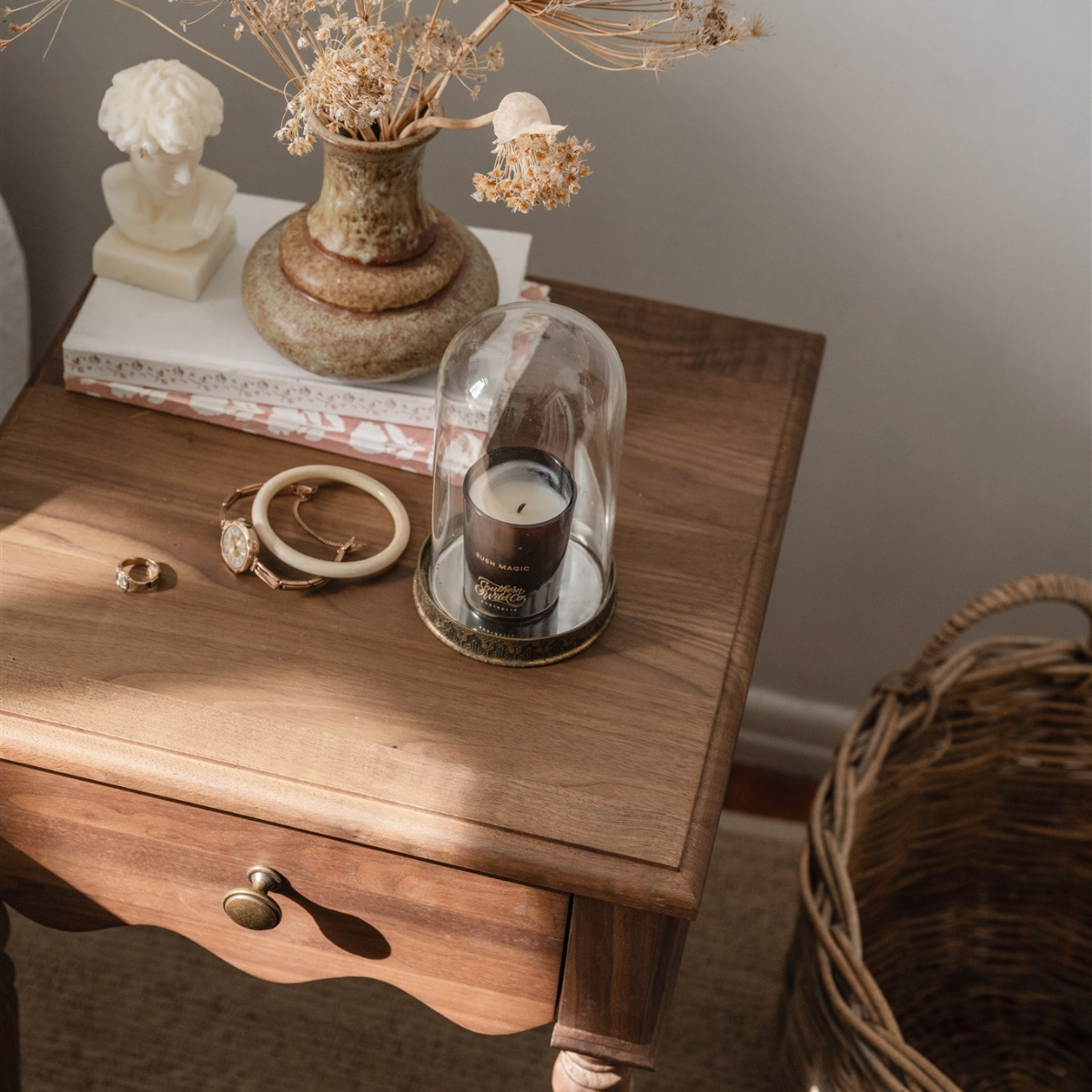 Evie Bedside Table Walnut