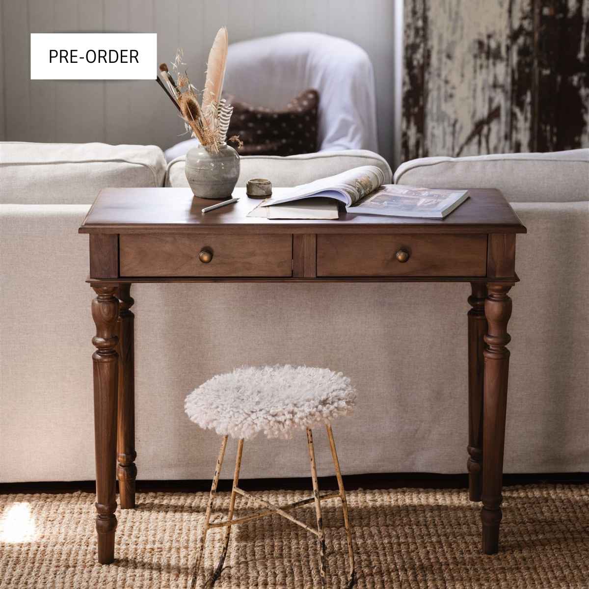 Chloé Console Table Walnut