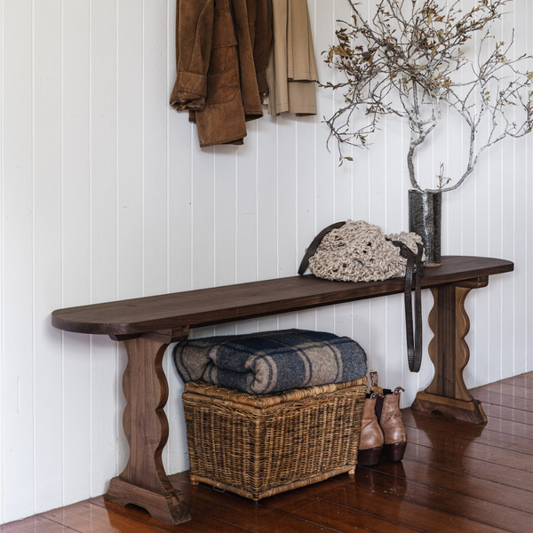 The French Bench – Solid Walnut | Rekindle Design Co.