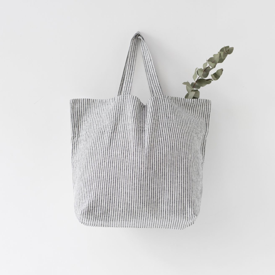 Big Linen Bag Striped