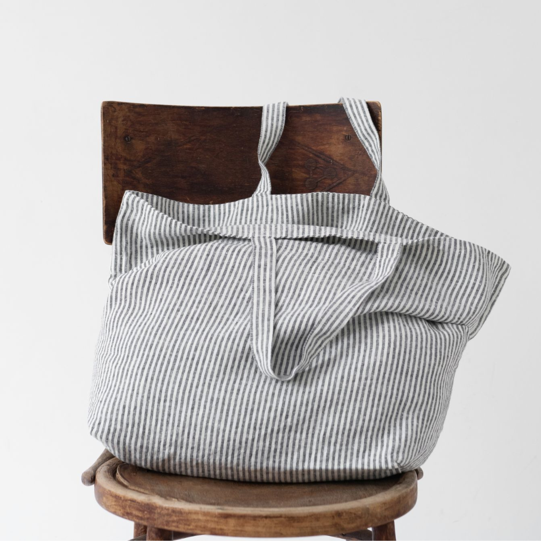 Big Linen Bag Striped