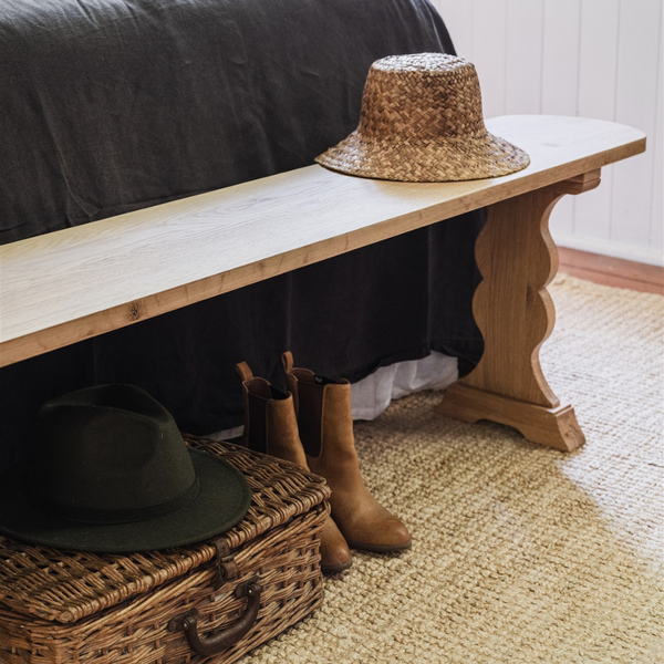 The French Bench – Solid Oak | Rekindle Design Co.