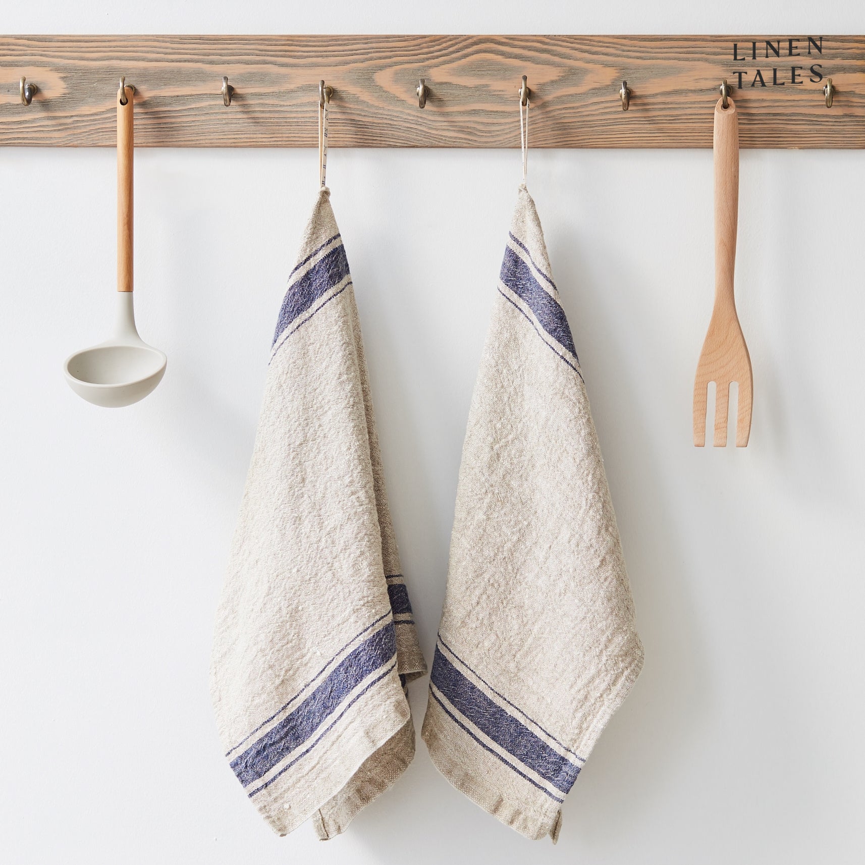 Vintage Kitchen Towel - Blue Stripe