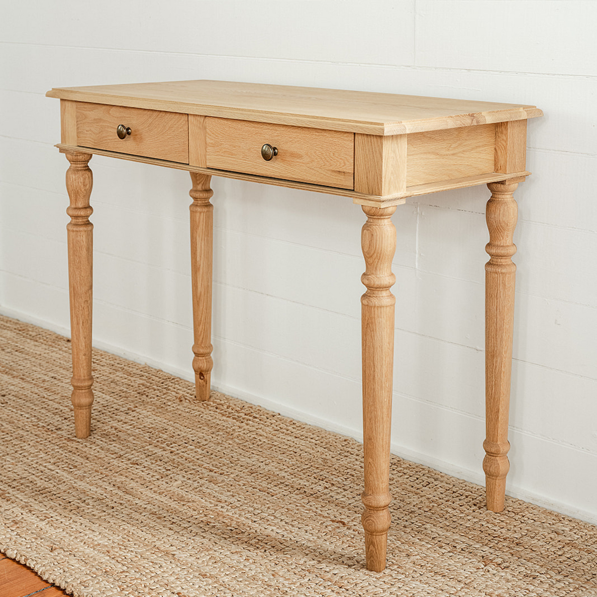 Mac Rekindled Chloé Console Table – Solid Oak | Rekindle Design Co.