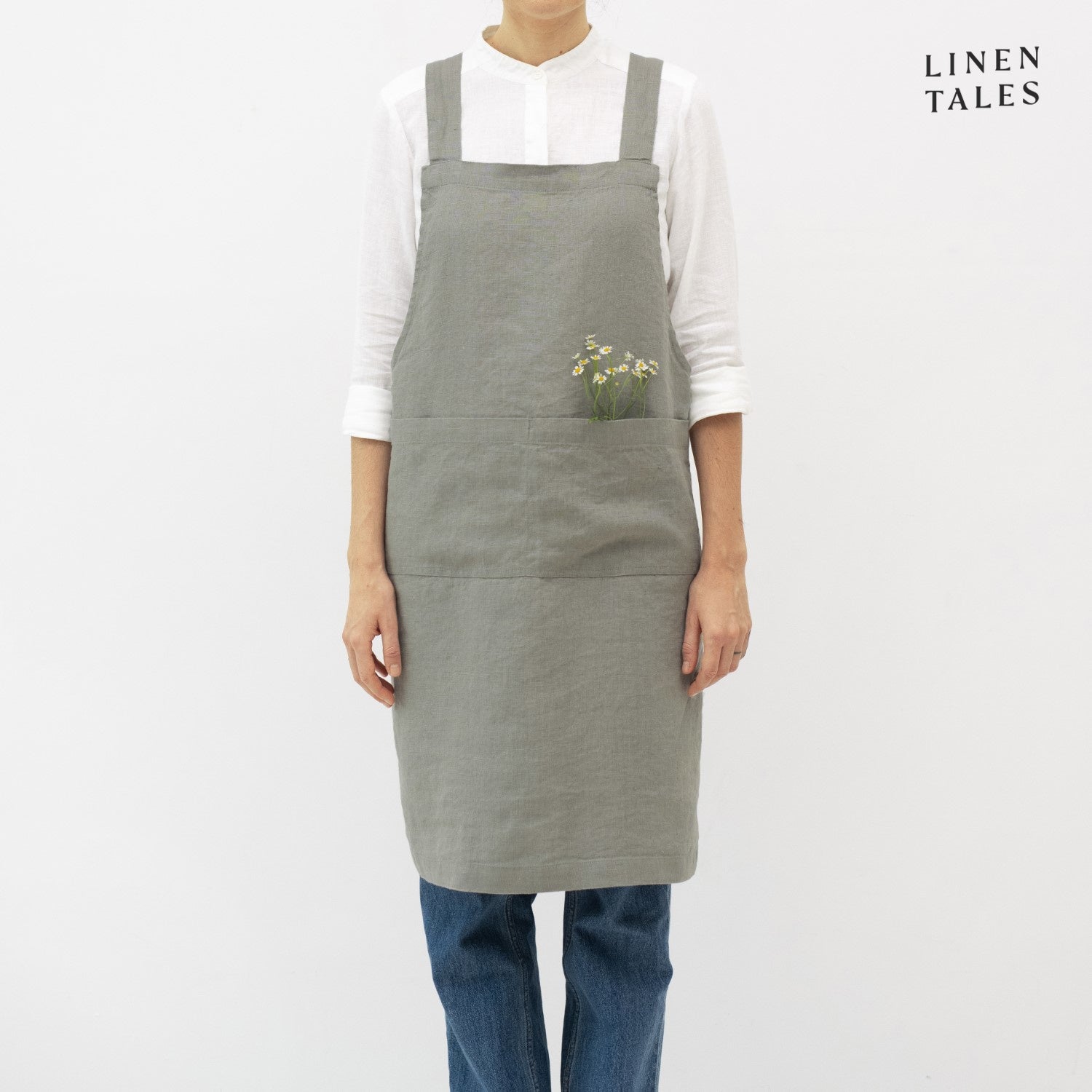 Cross-back Apron - Khaki