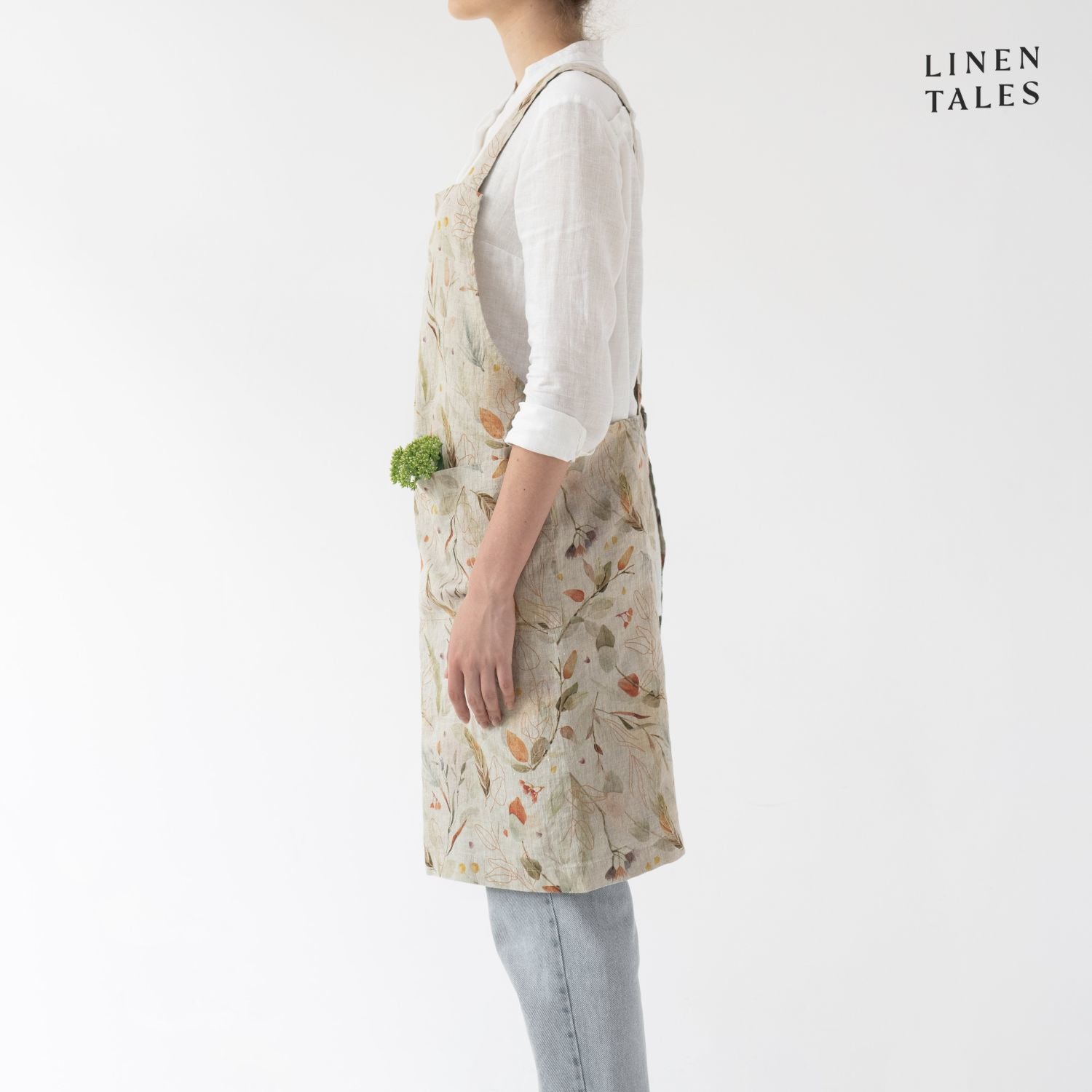 Cross-back Apron - Leaves